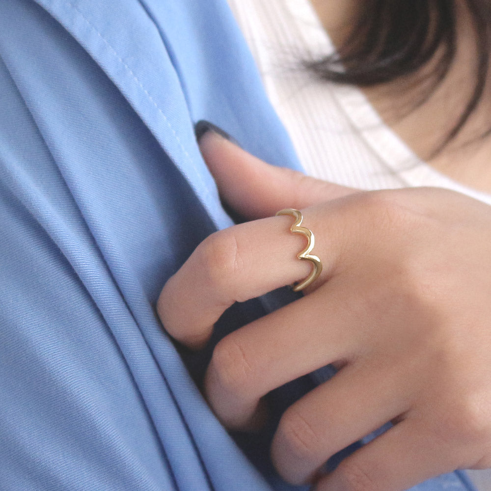 Gold Plated Twist Band Ring