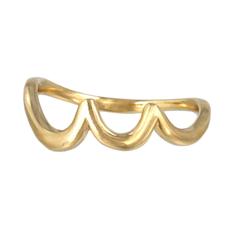 Gold Plated Twist Band Ring