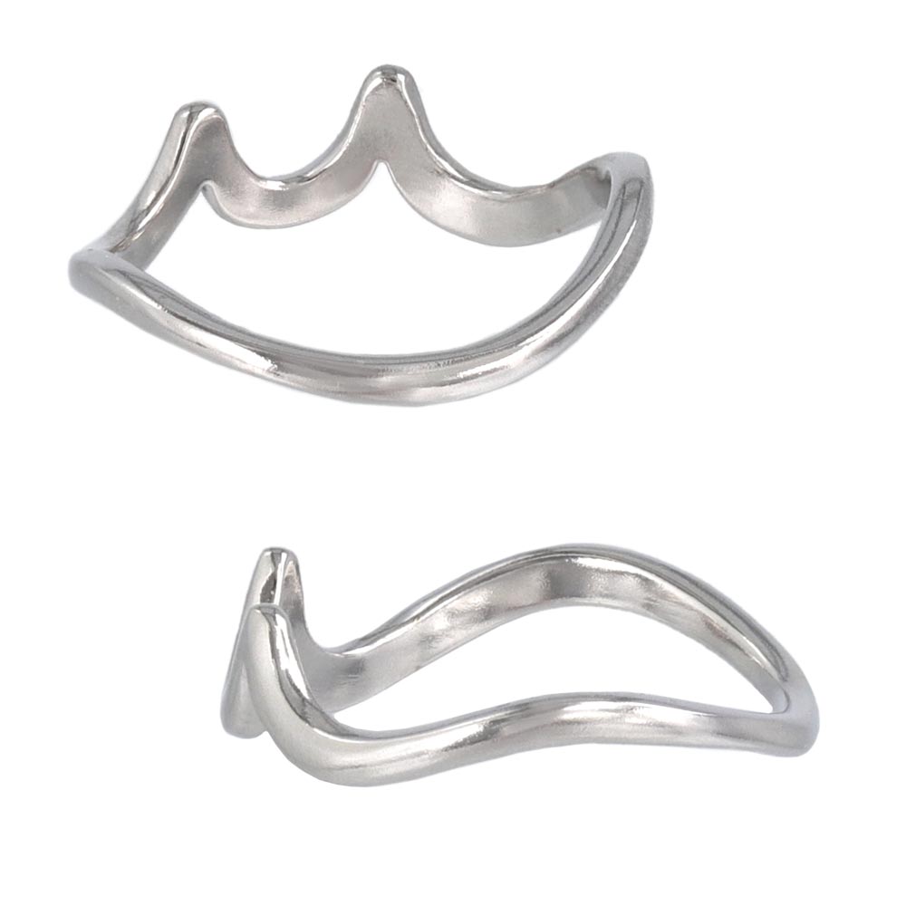 Rhodium Plated Twist Band Ring