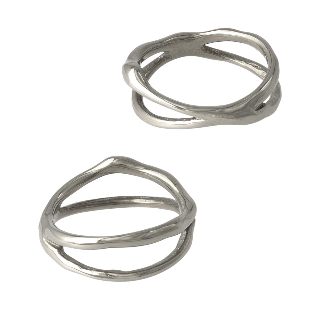 Surgical Steel Double Ring