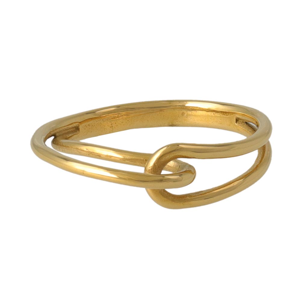 Gold Tone Surgical Steel Loop Ring