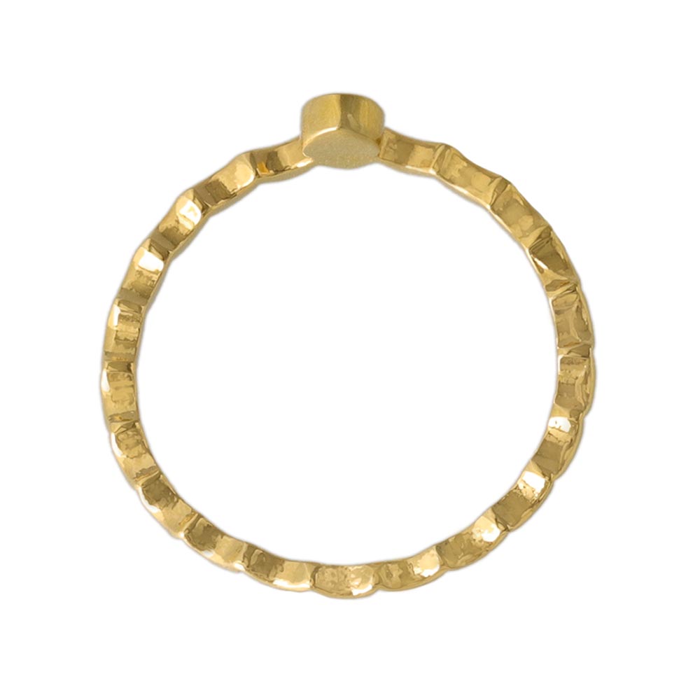 Gold Tone Wave Pinky Ring