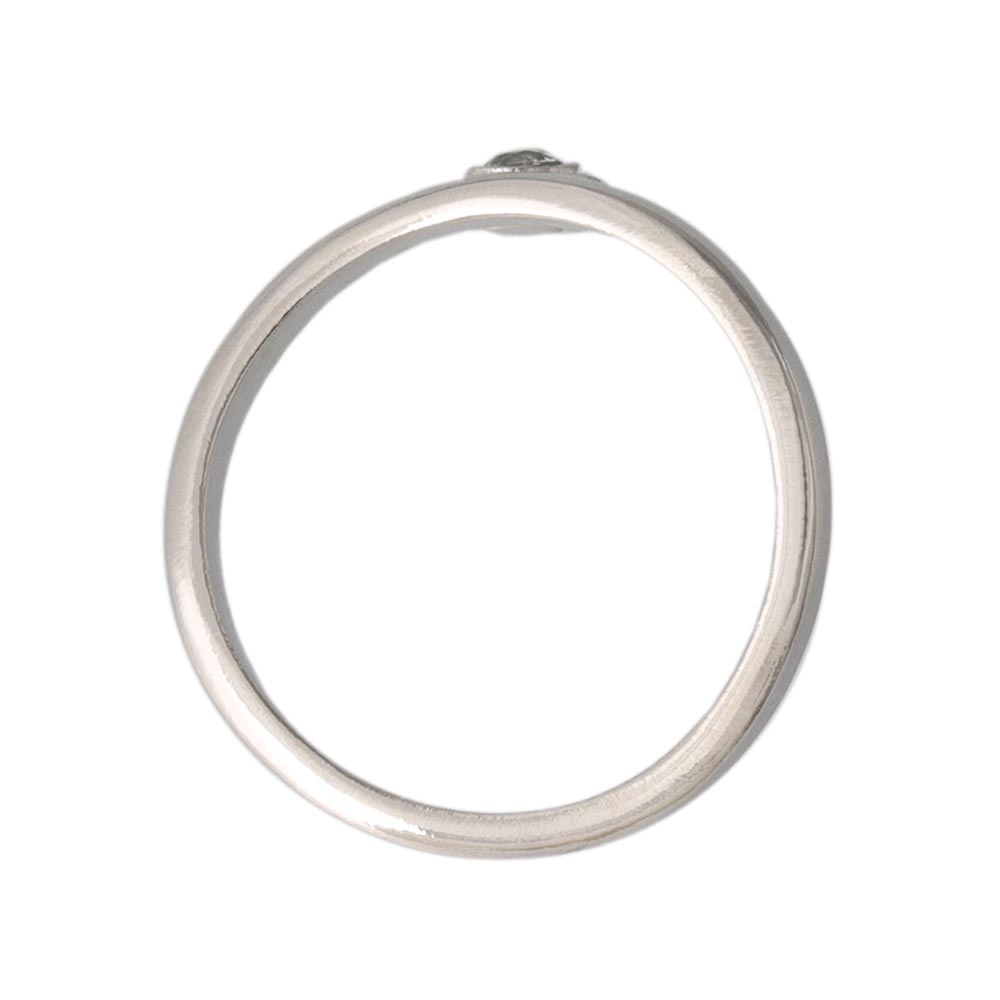 Silver Tone Curved Pinky Ring