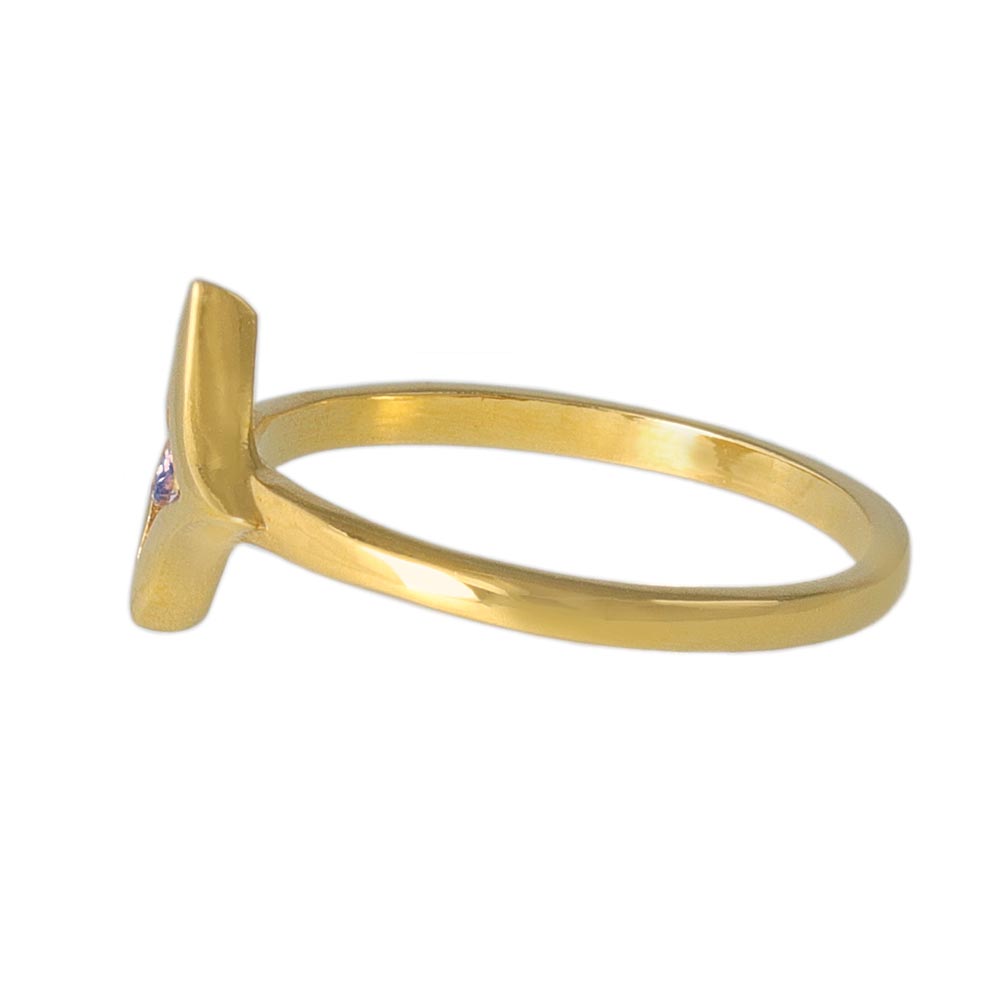 Gold Tone Star Pinky Ring