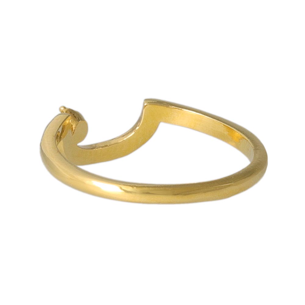 Gold Tone Arched Pinky Ring