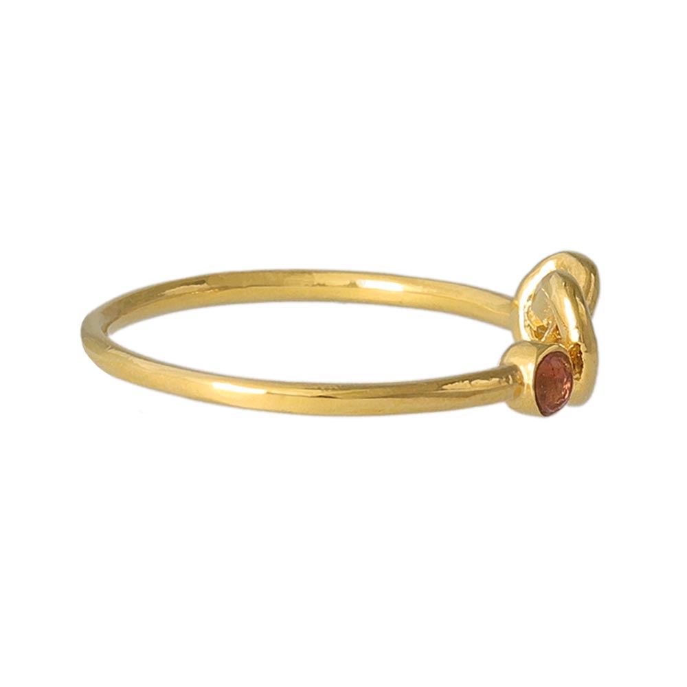 Gold Tone Knot Pinky Ring