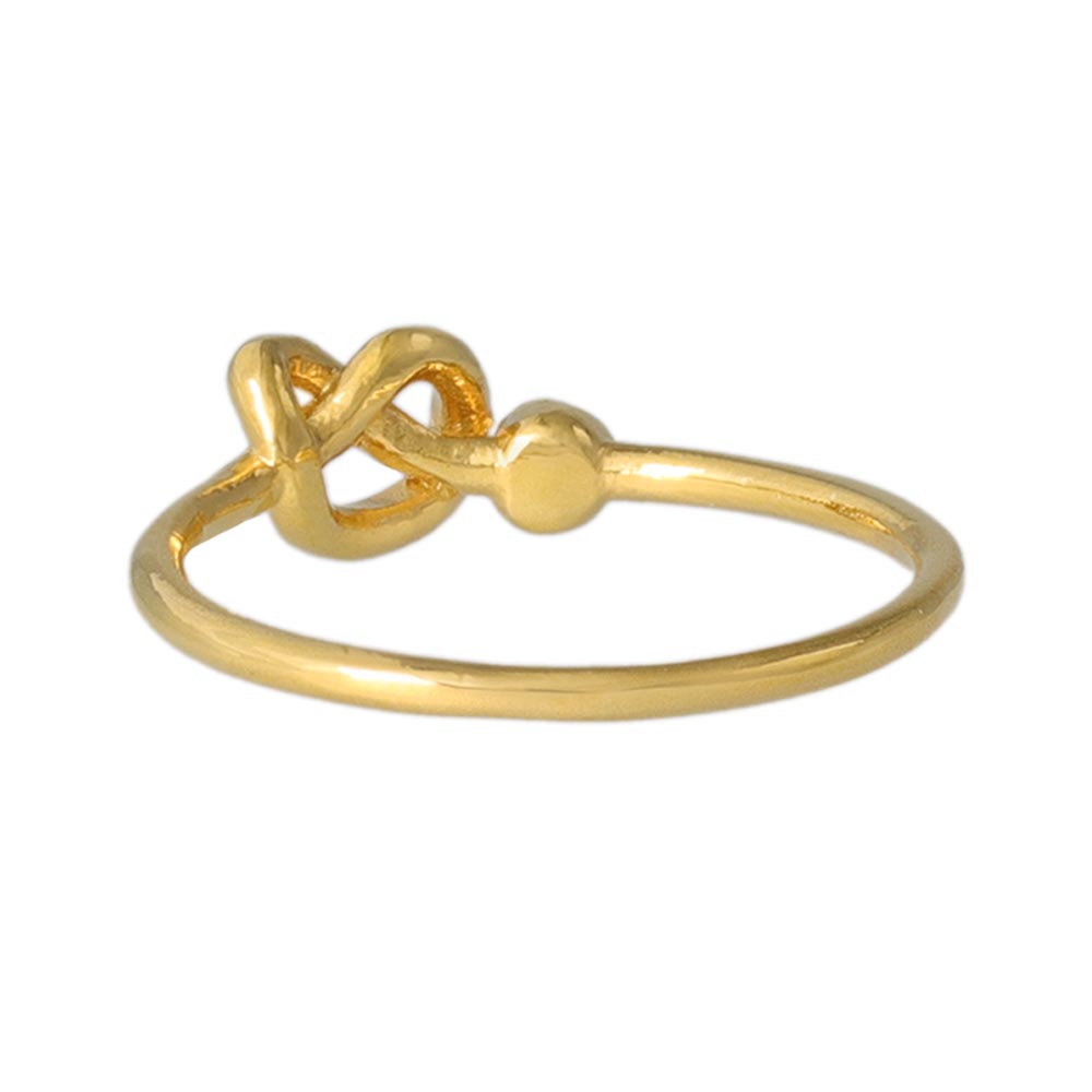 Gold Tone Knot Pinky Ring