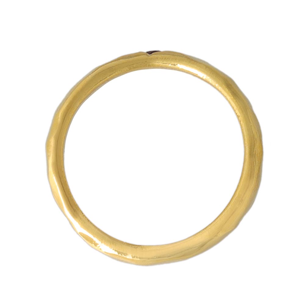 Gold Tone Texture Pinky Ring