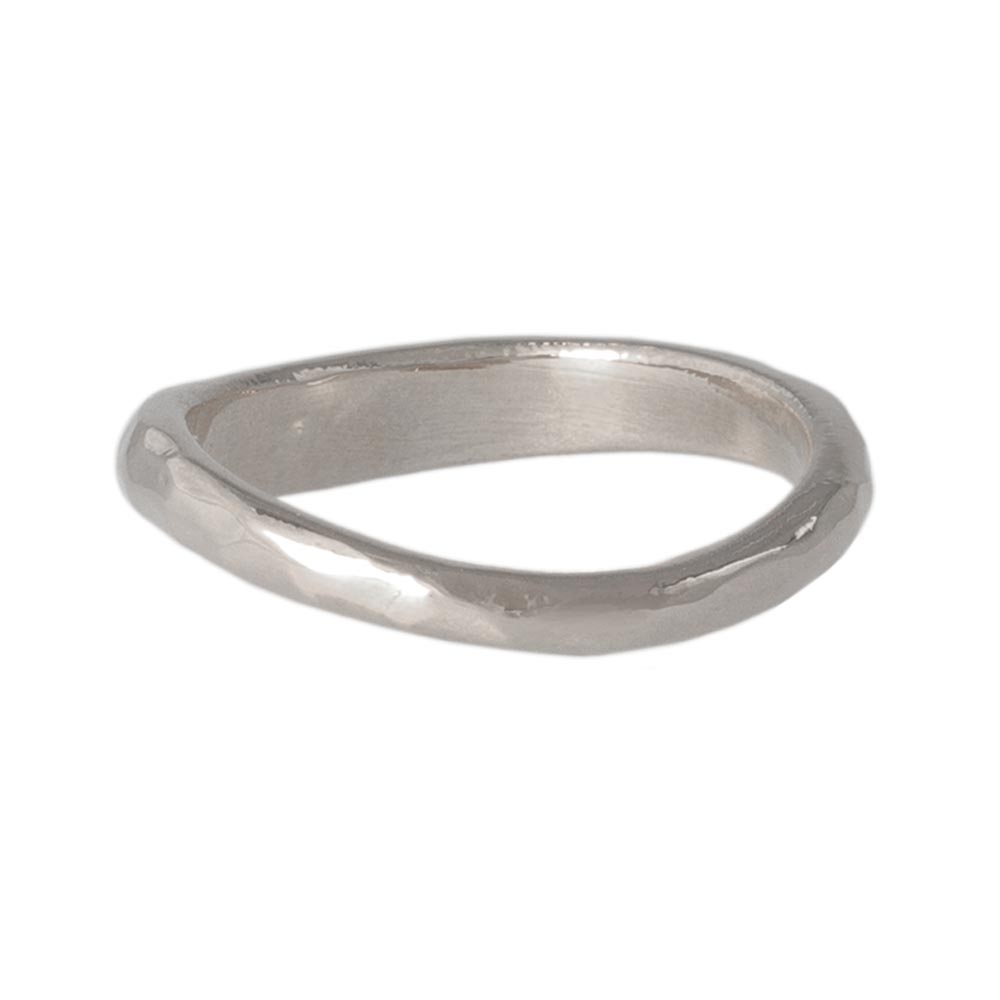 Silver Tone Texture Pinky Ring