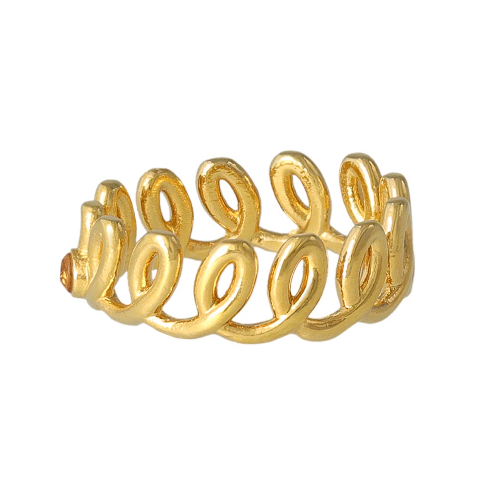 Gold Tone Spiral Pinky Ring