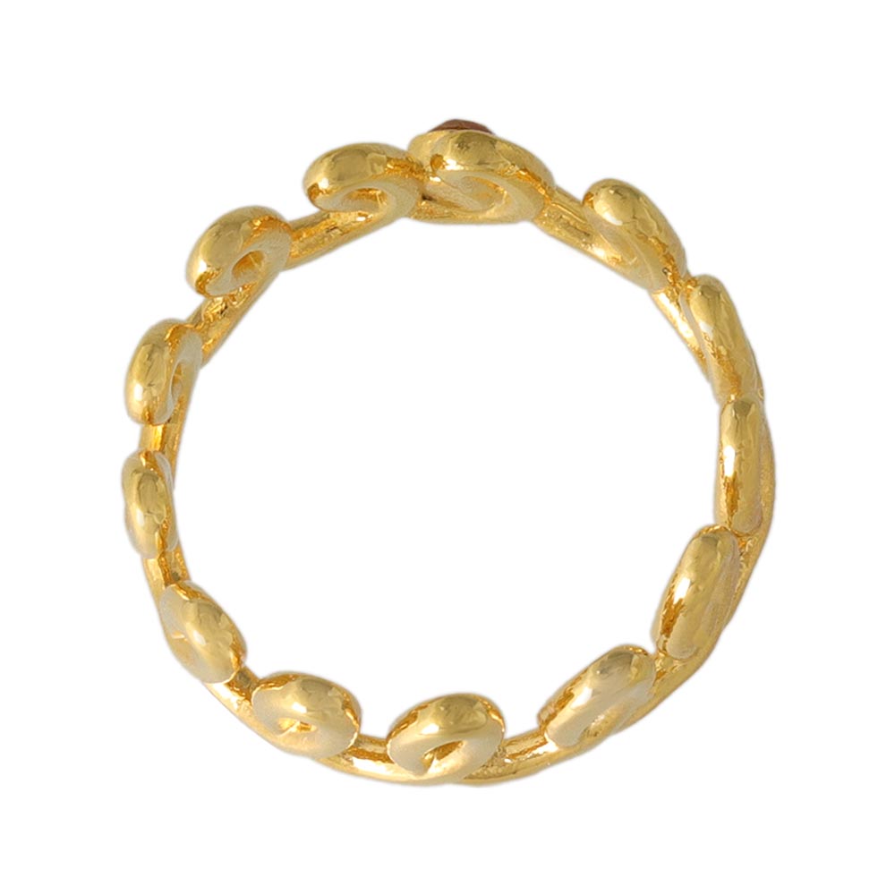 Gold Tone Spiral Pinky Ring