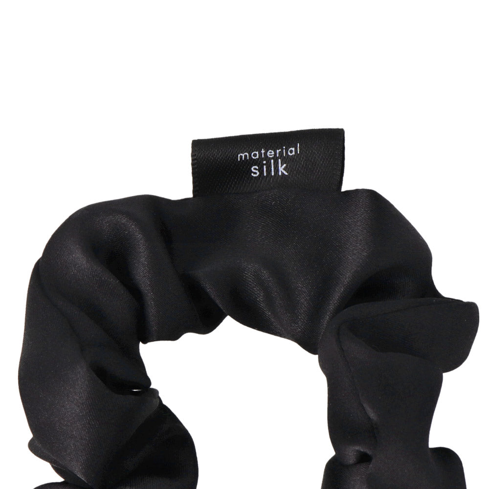 Draped Black Bow Scrunchie