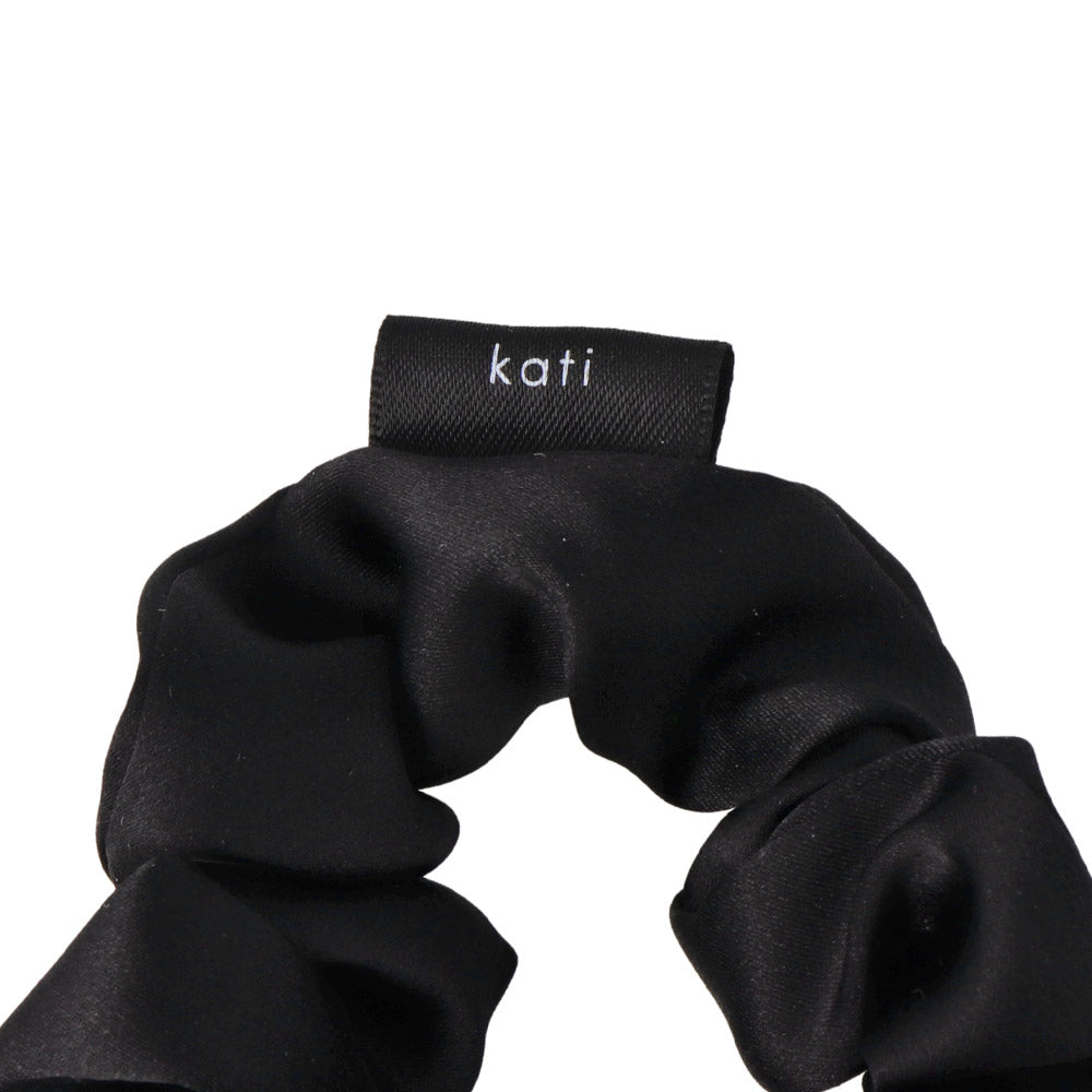 Draped Black Bow Scrunchie