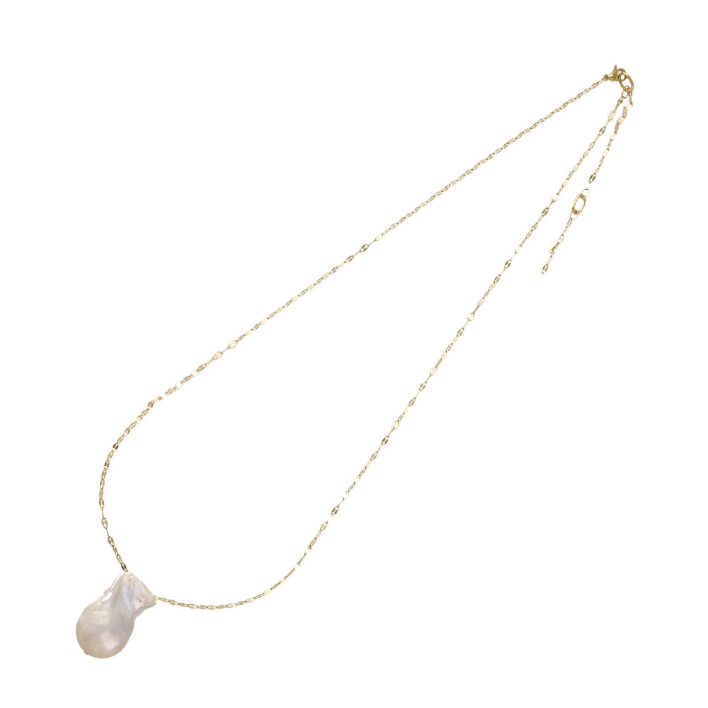 Baroque Pearl Gold Tone Chain Necklace