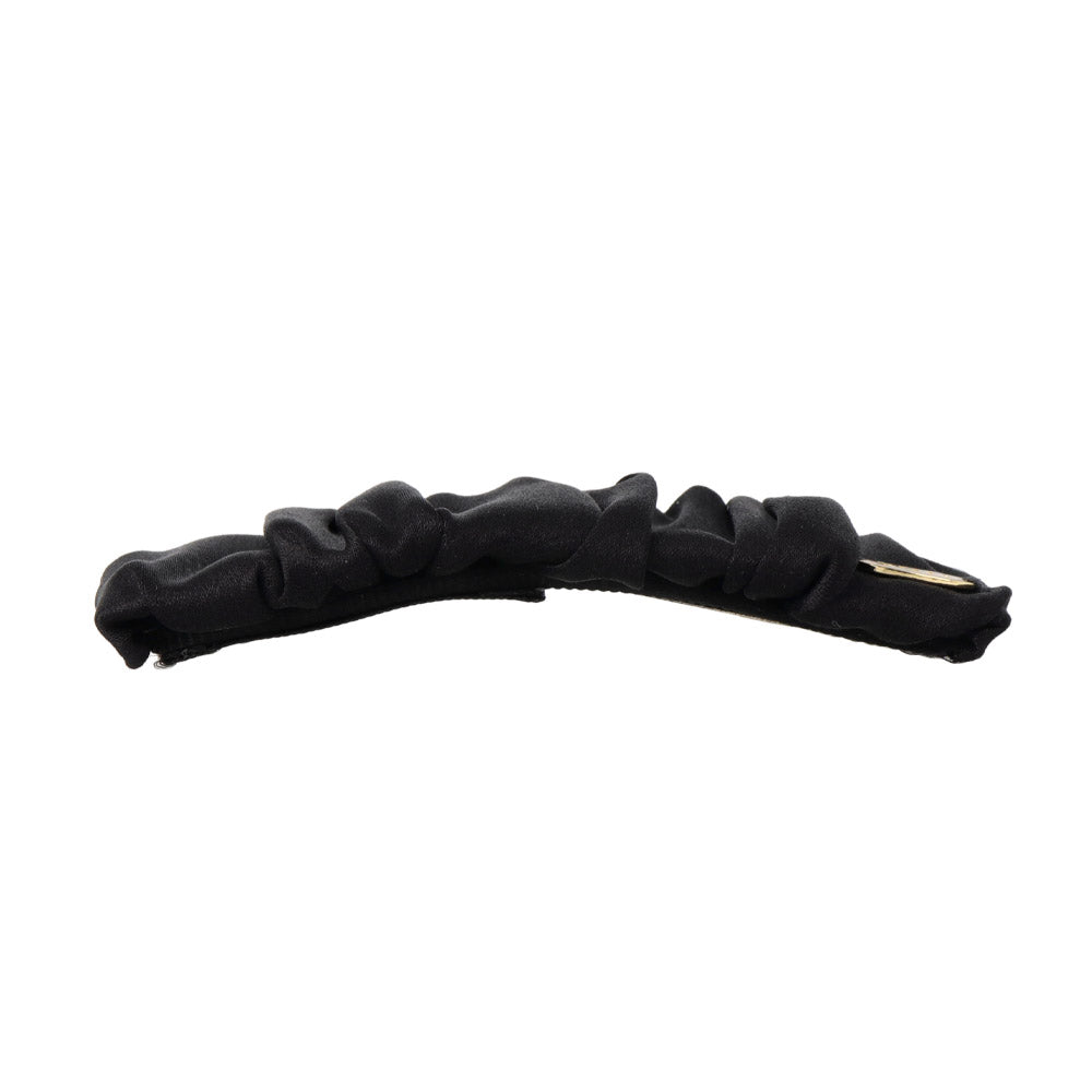 Ruffle Rectangle Black Snap Clip