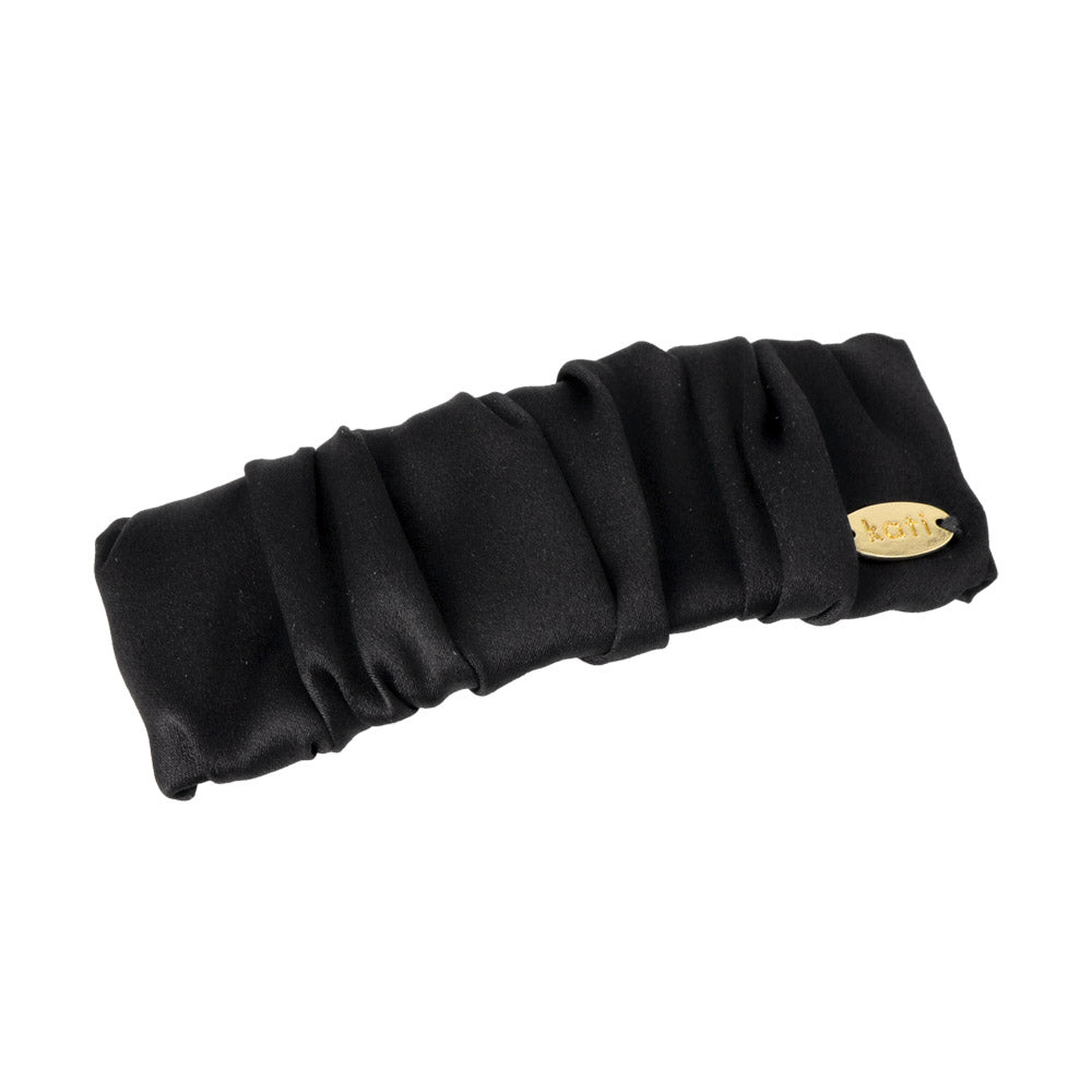 Ruffle Rectangle Black Snap Clip