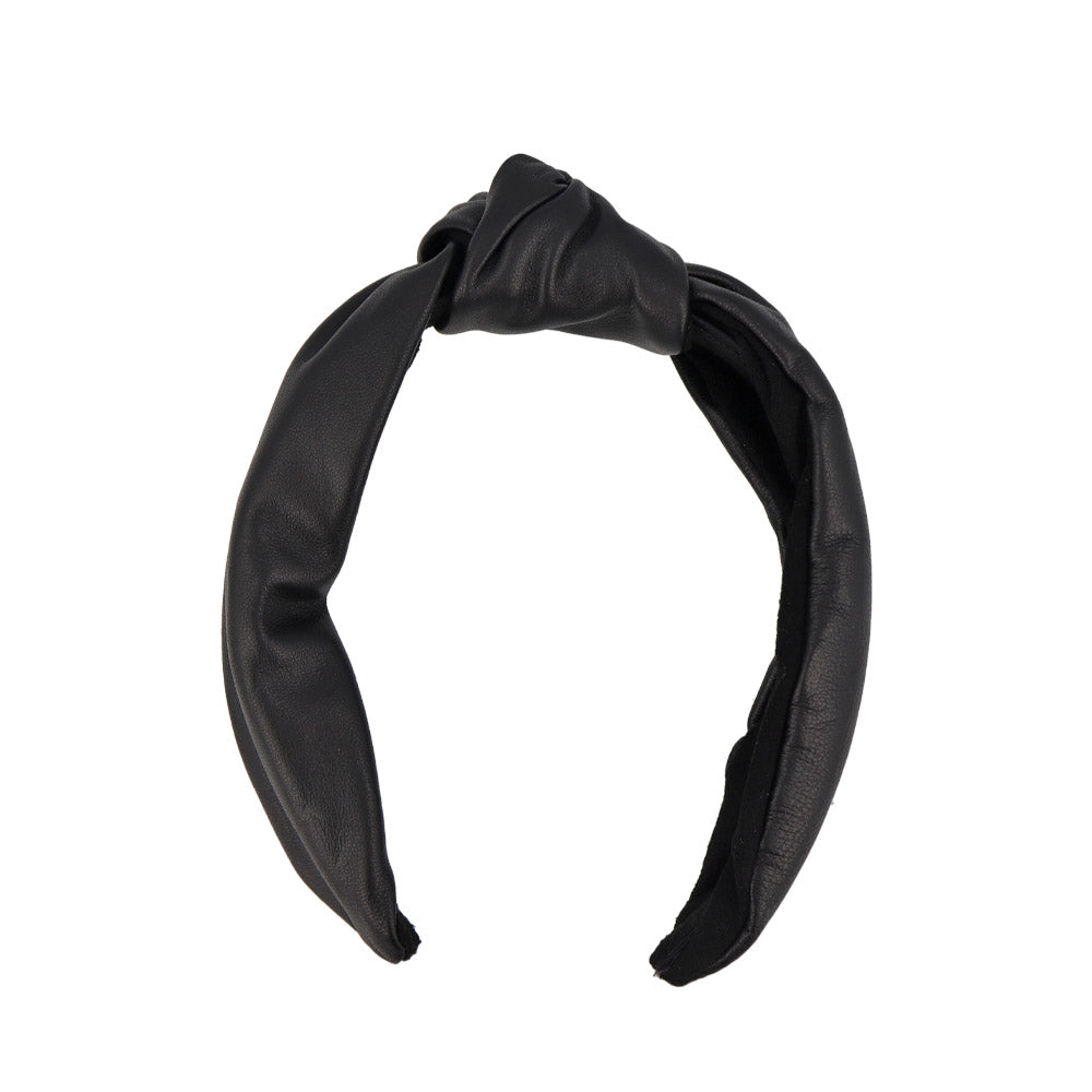 Leather Top Knot Headband