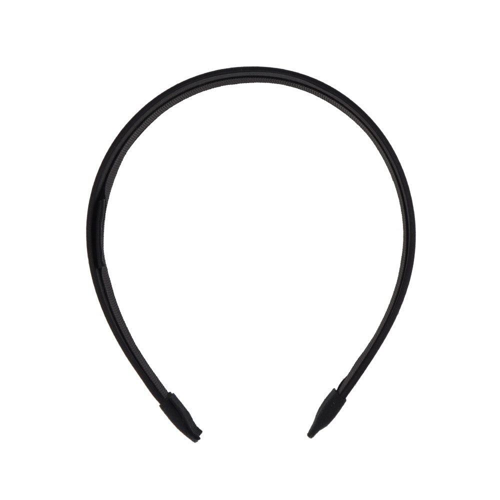 Wide Black Silk Headband