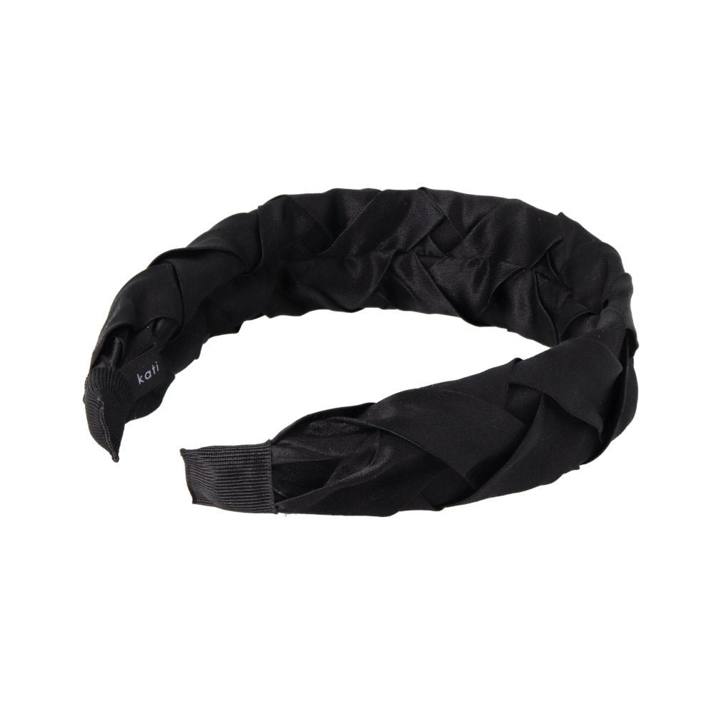 Black Braid Wide Headband