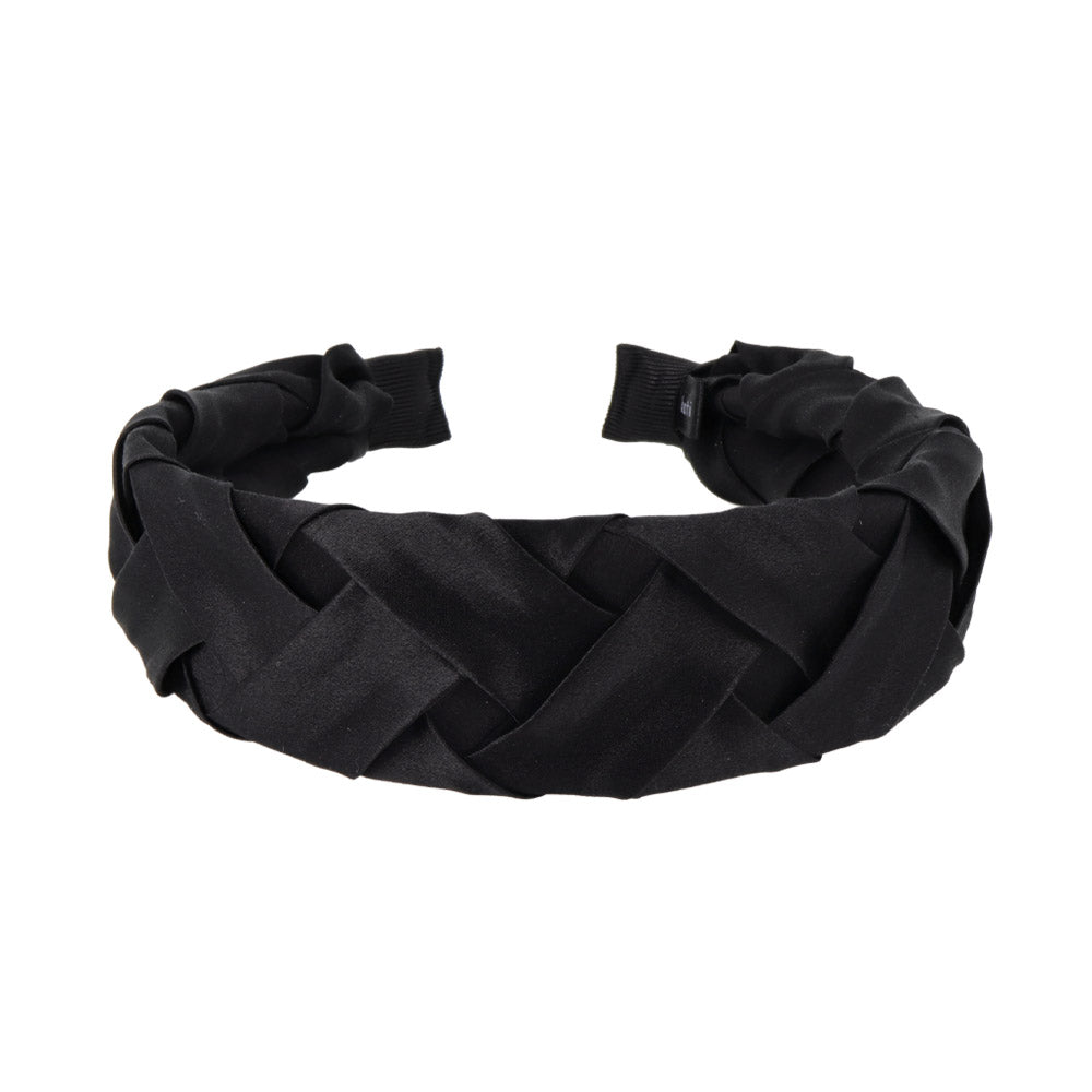 Black Braid Wide Headband