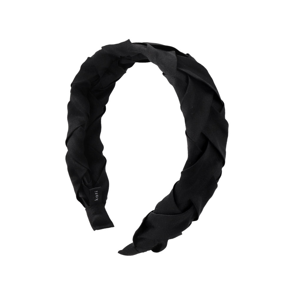 Black Braid Wide Headband