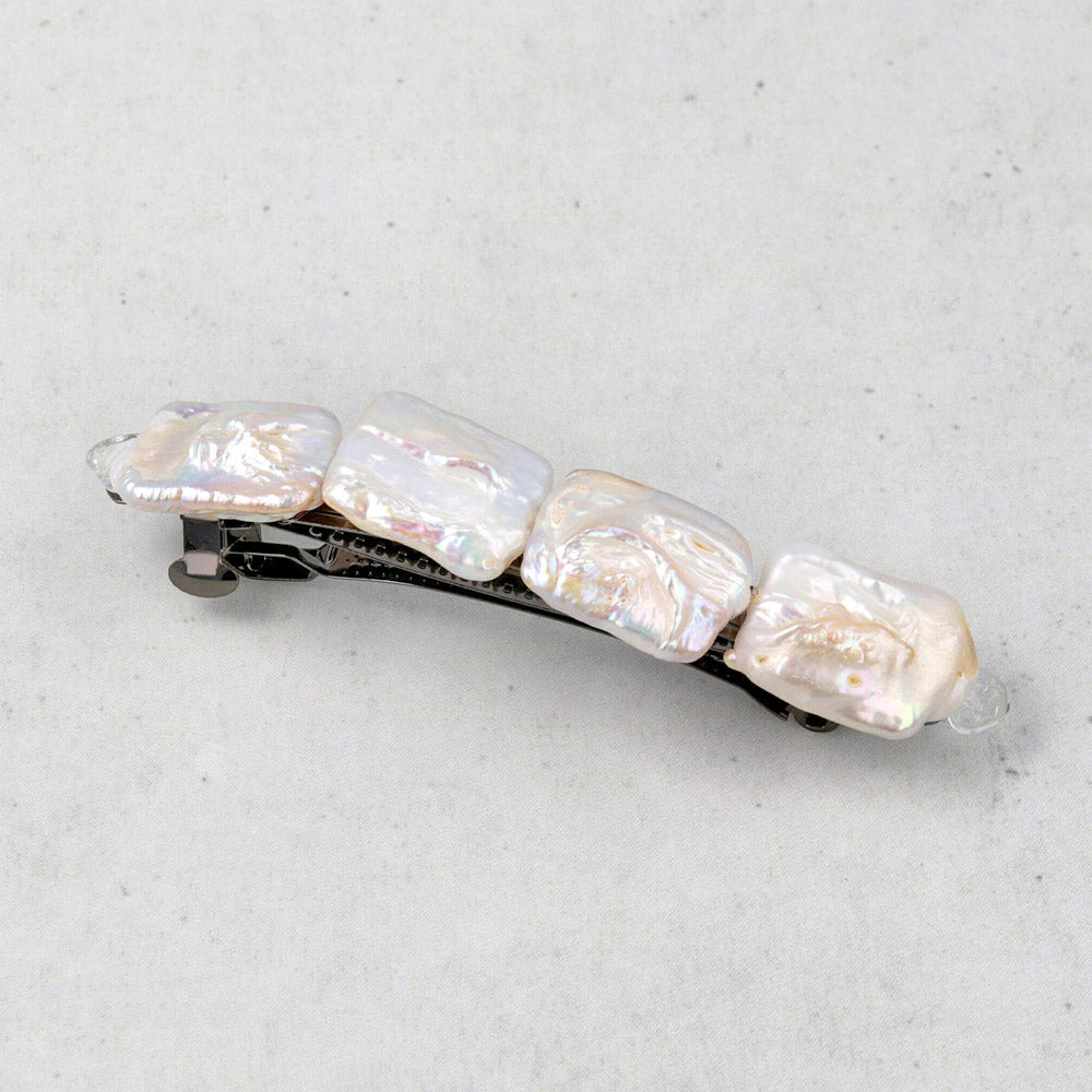 Rectangle Pearl Hair Barrette