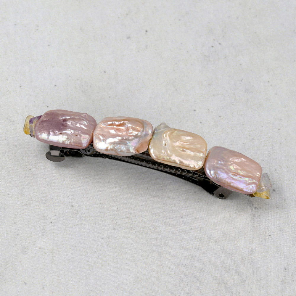 Rectangle Pearl Hair Barrette