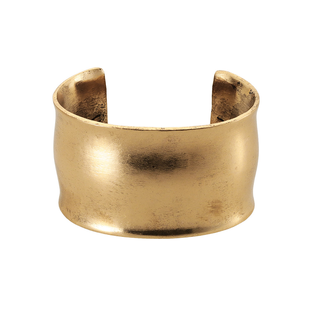 Inside Engraved Organic Wide Cuff Bracelet