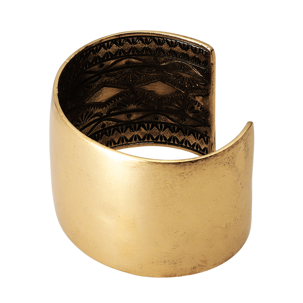 Inside Engraved Wide Cuff Bracelet