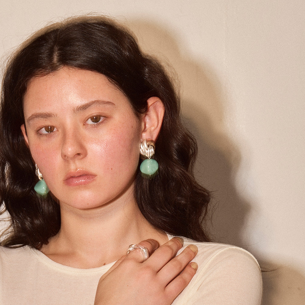 Chunky Knot Sculptural Drop Clip Ons