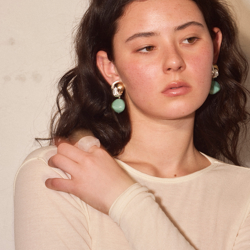 Chunky Knot Sculptural Drop Clip Ons