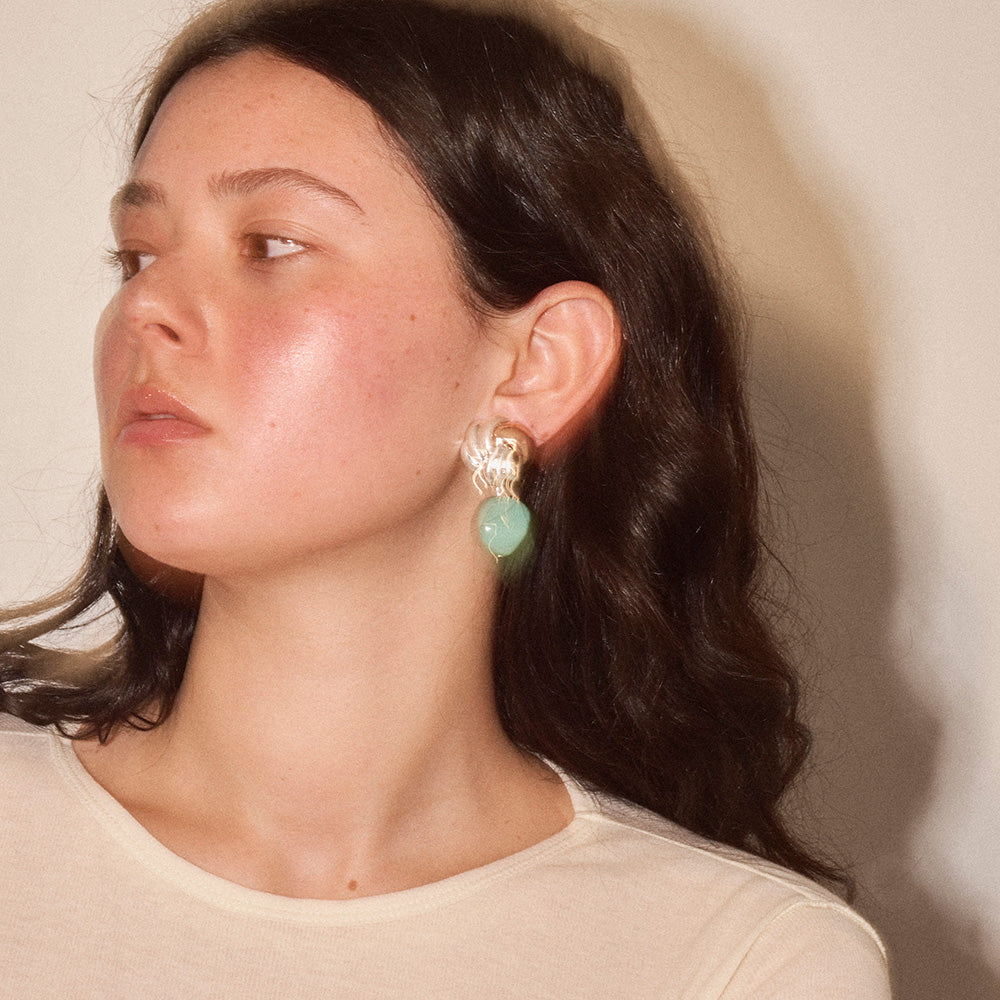 Chunky Knot Sculptural Drop Clip Ons