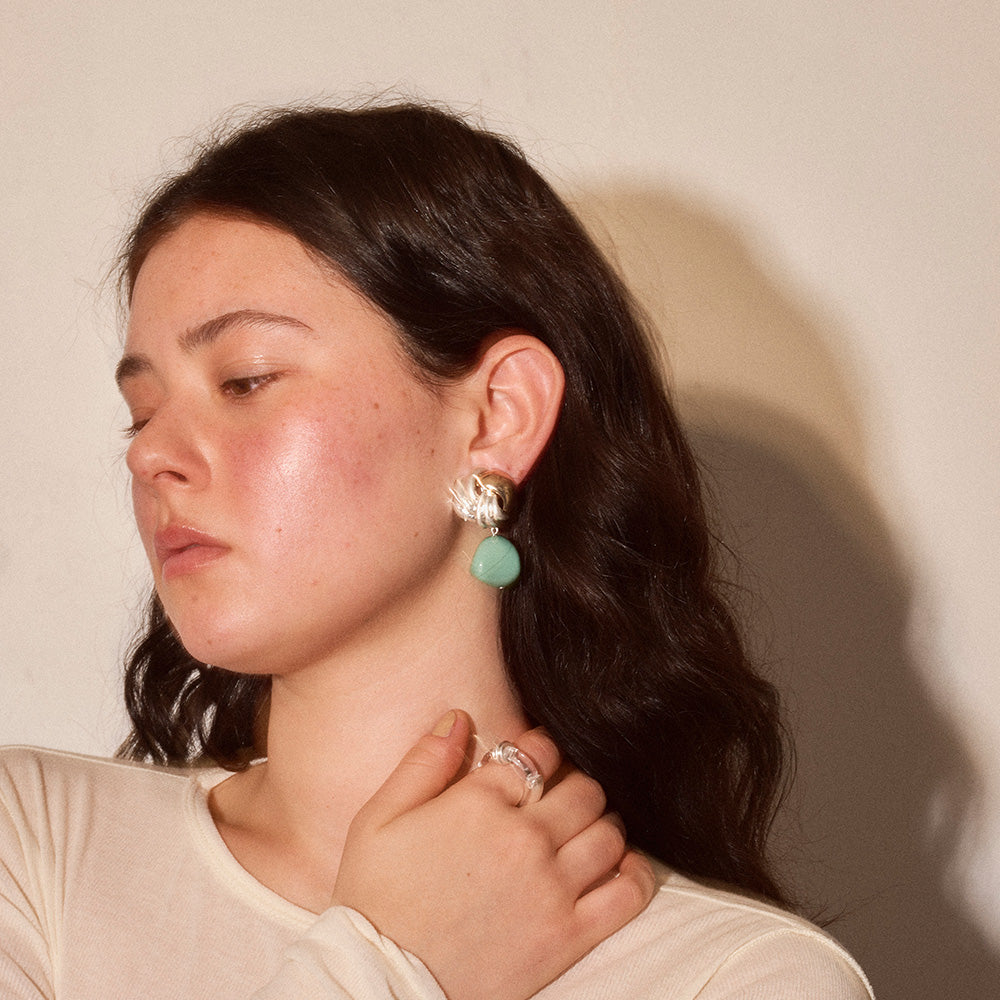 Chunky Knot Sculptural Drop Clip Ons