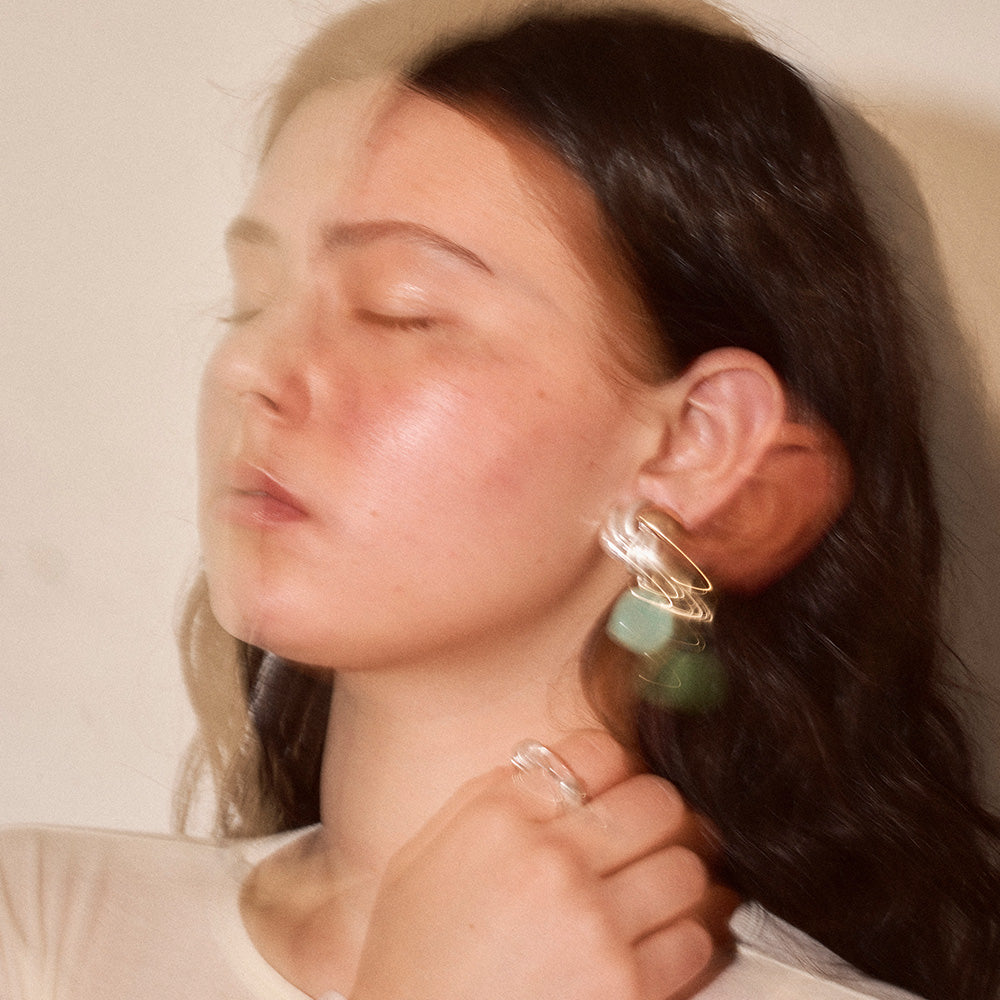 Chunky Knot Sculptural Drop Clip Ons