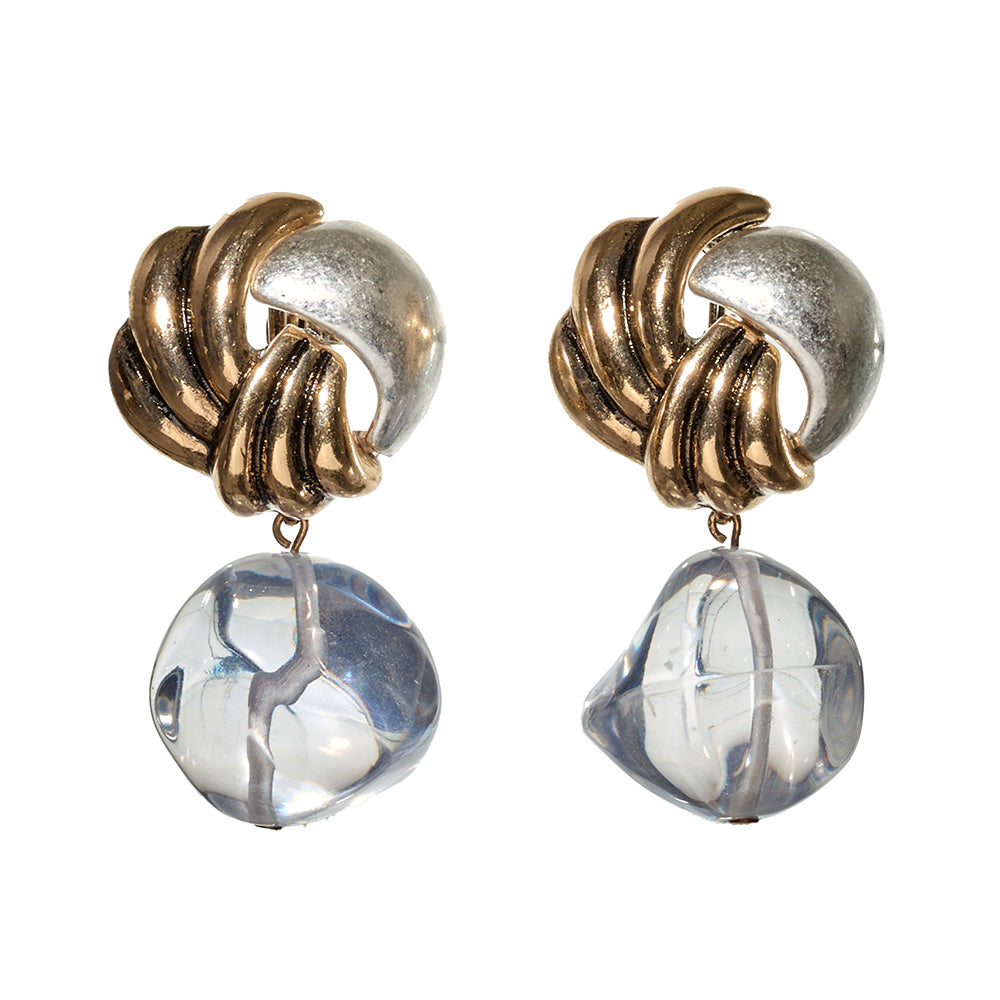 Chunky Knot Sculptural Drop Clip Ons