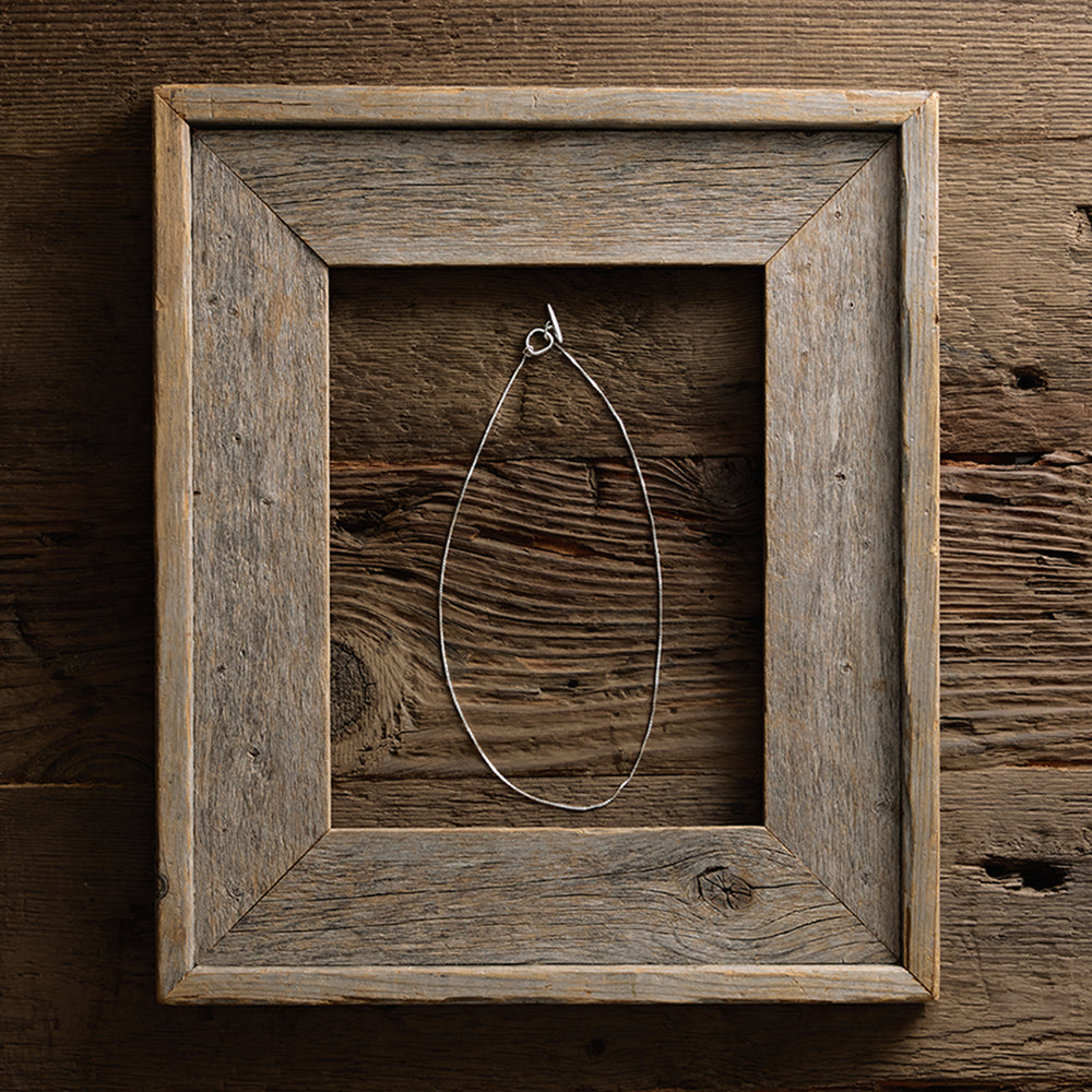 925 Silver Plated Box Chain Toggle Necklace - osewaya