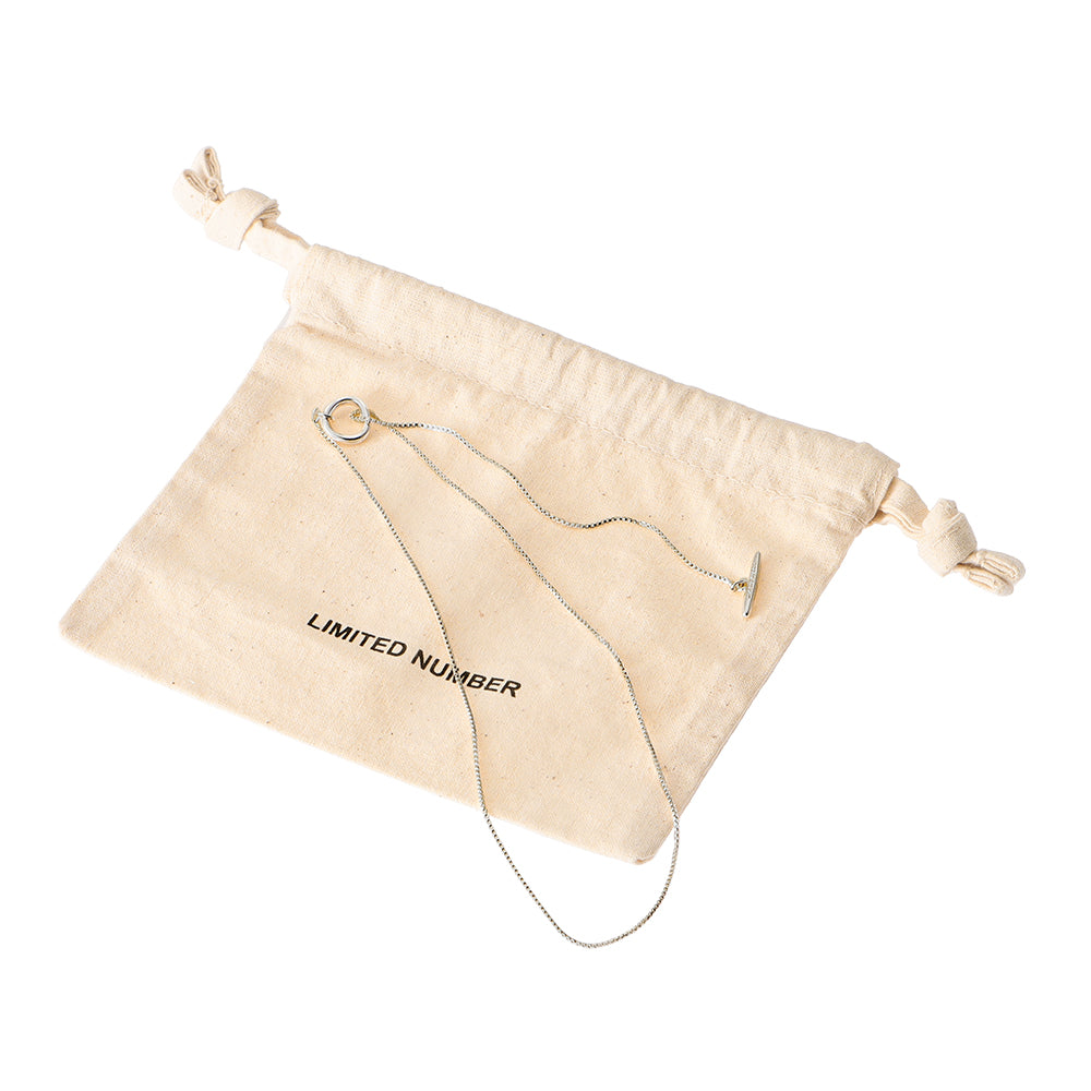 925 Silver Plated Box Chain Toggle Necklace