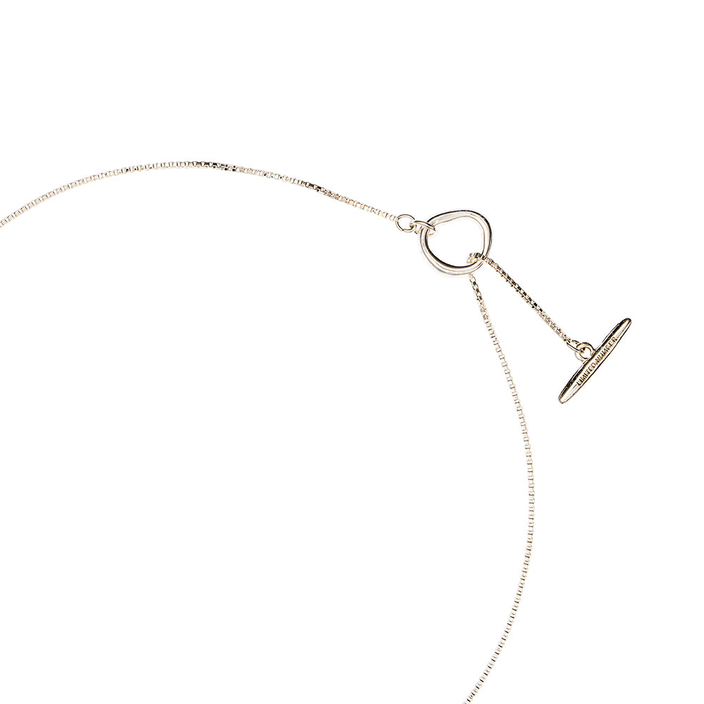 925 Silver Plated Box Chain Toggle Necklace