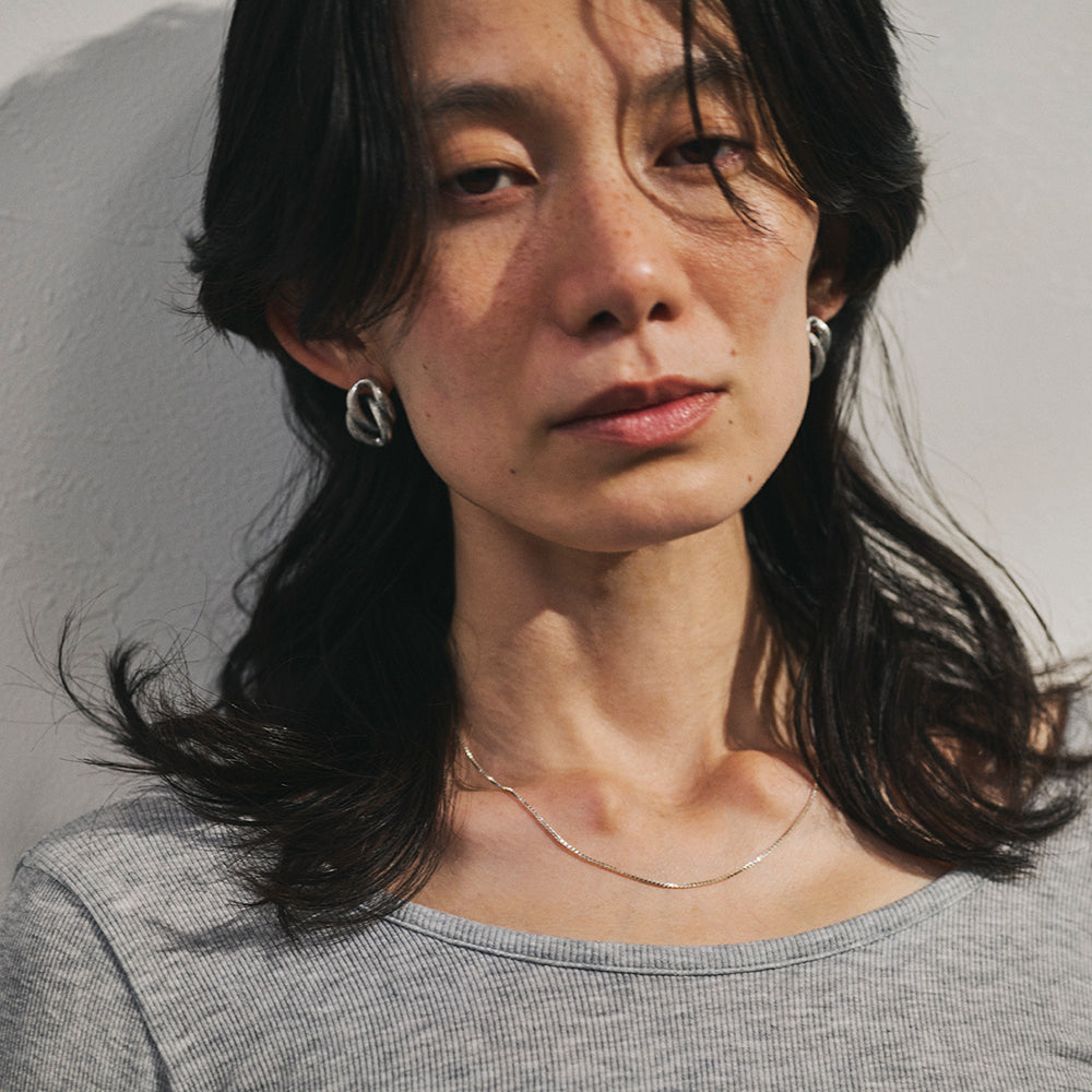 925 Silver Plated Box Chain Toggle Necklace