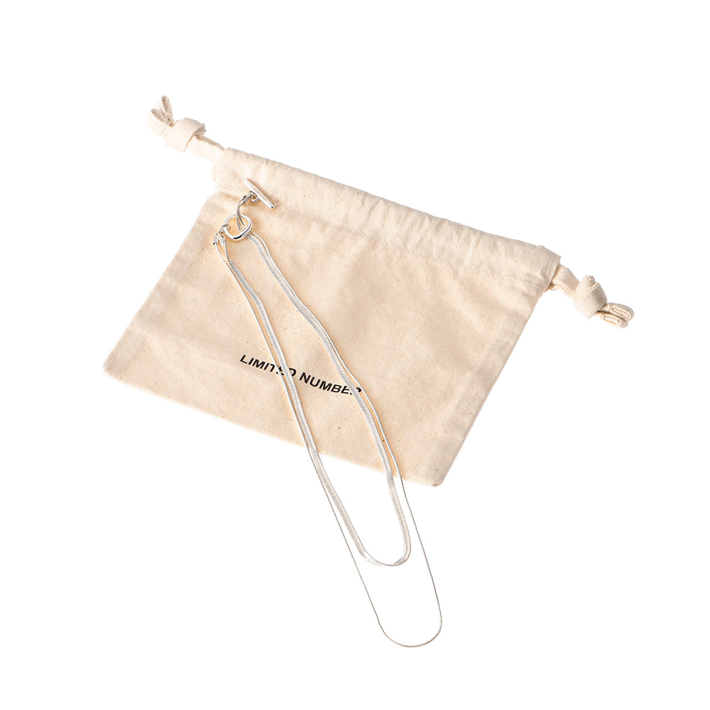 925 Silver Plated Double Row Toggle Necklace