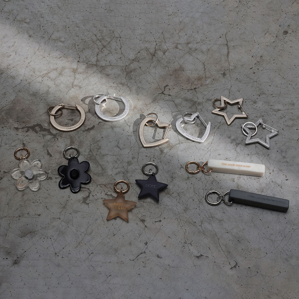 Engraved Star Key Ring