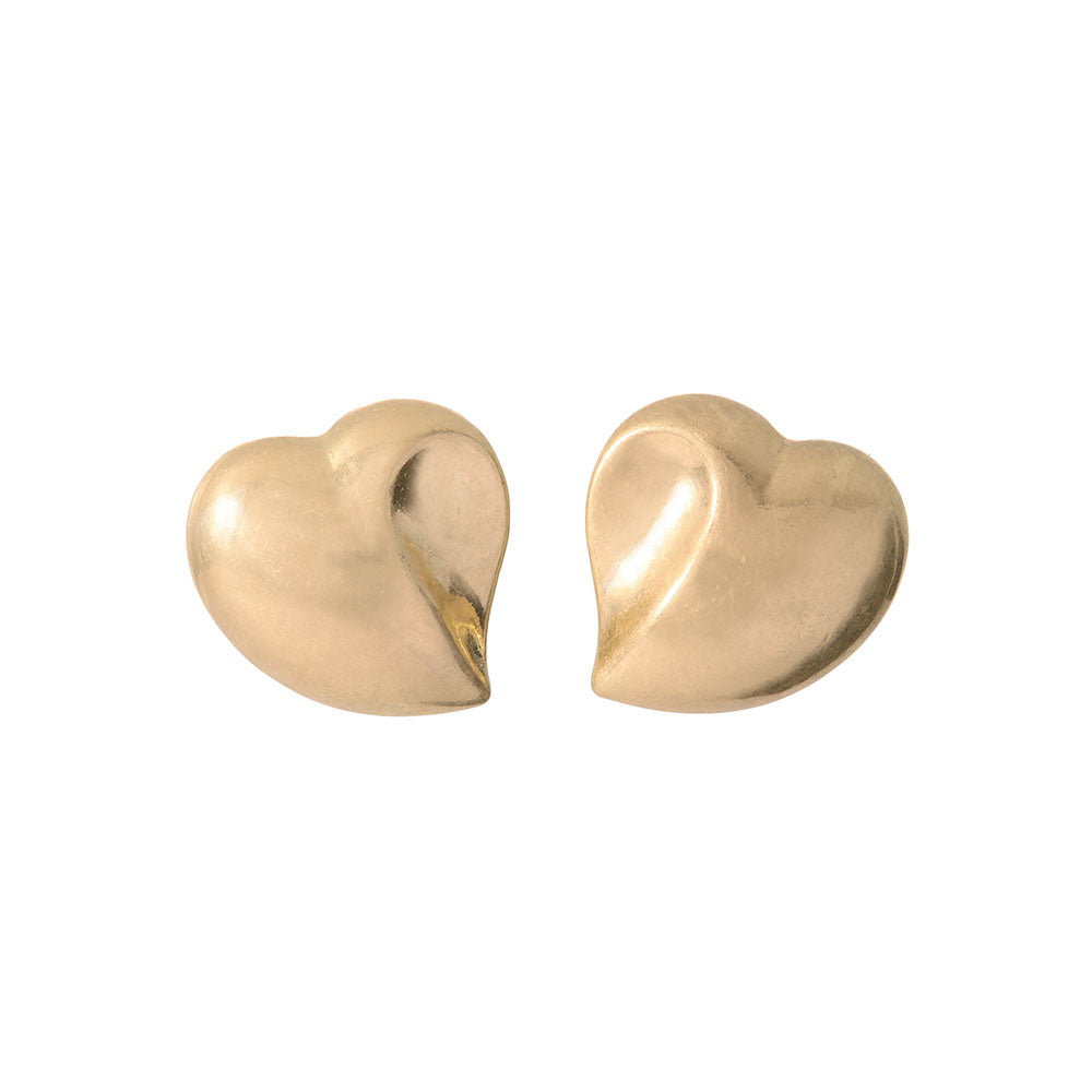 Puffy Heart Stud Earrings