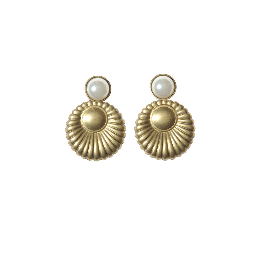 Distressed Dual Circle Statement Earrings