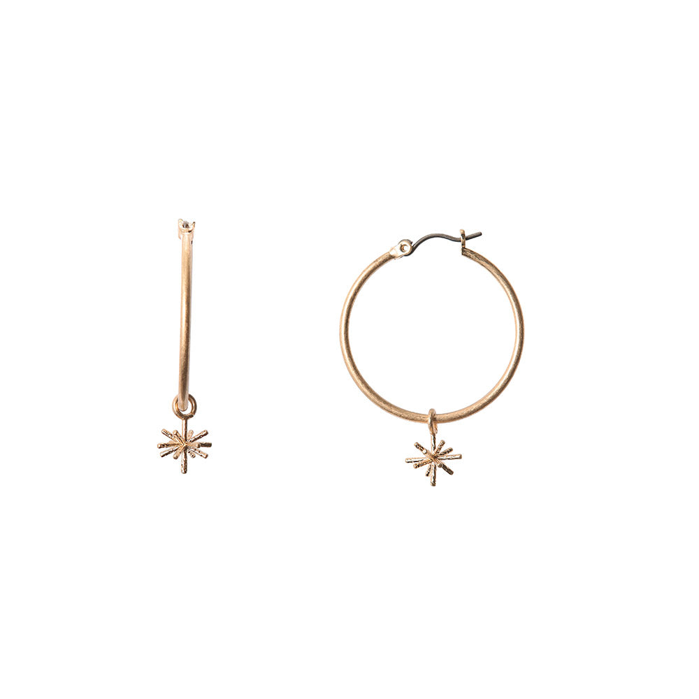 Bright Star Hoop Earrings