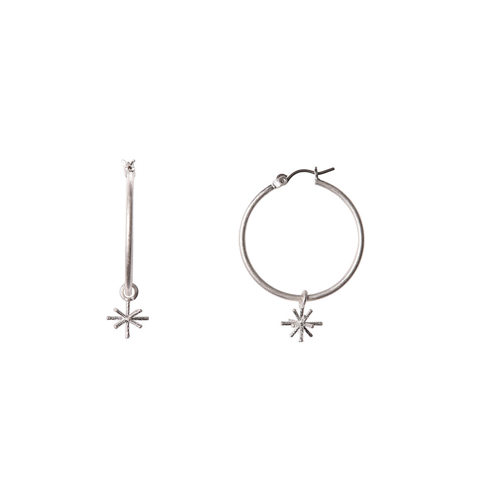 Bright Star Hoop Earrings