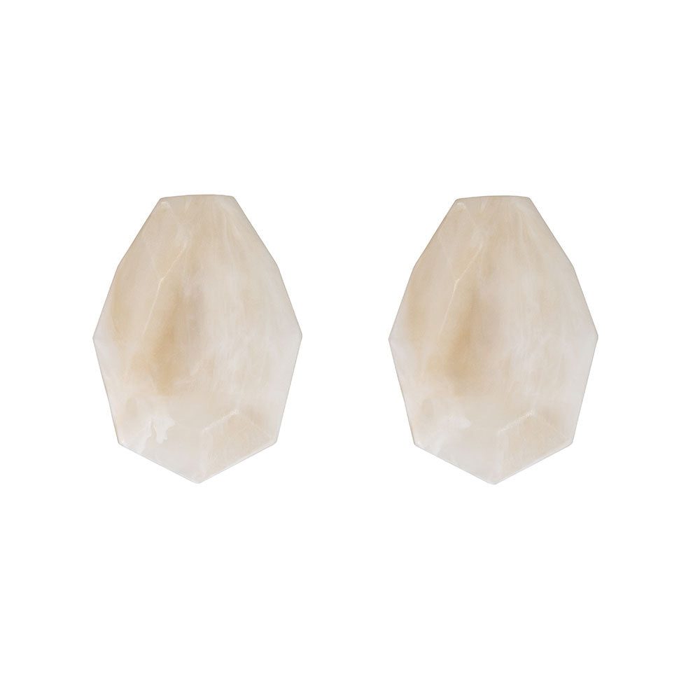 Big Frosted Polygon Earrings