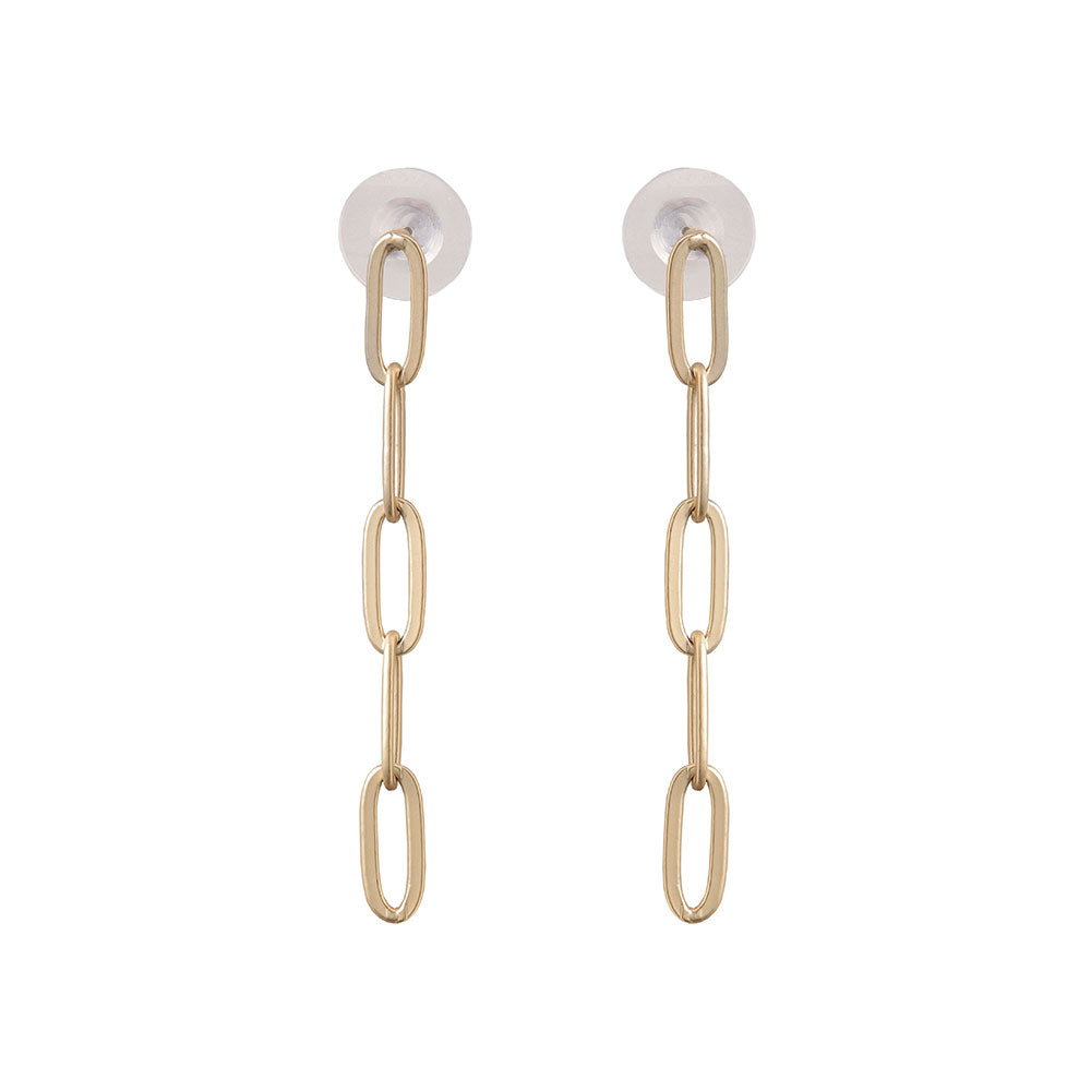 Paperclip Chain Drop Earrings