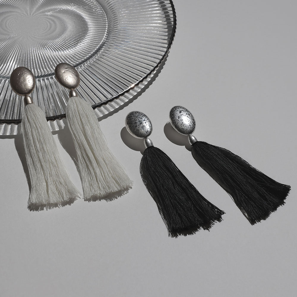 Long Tassel Drop Statement Earrings - osewaya