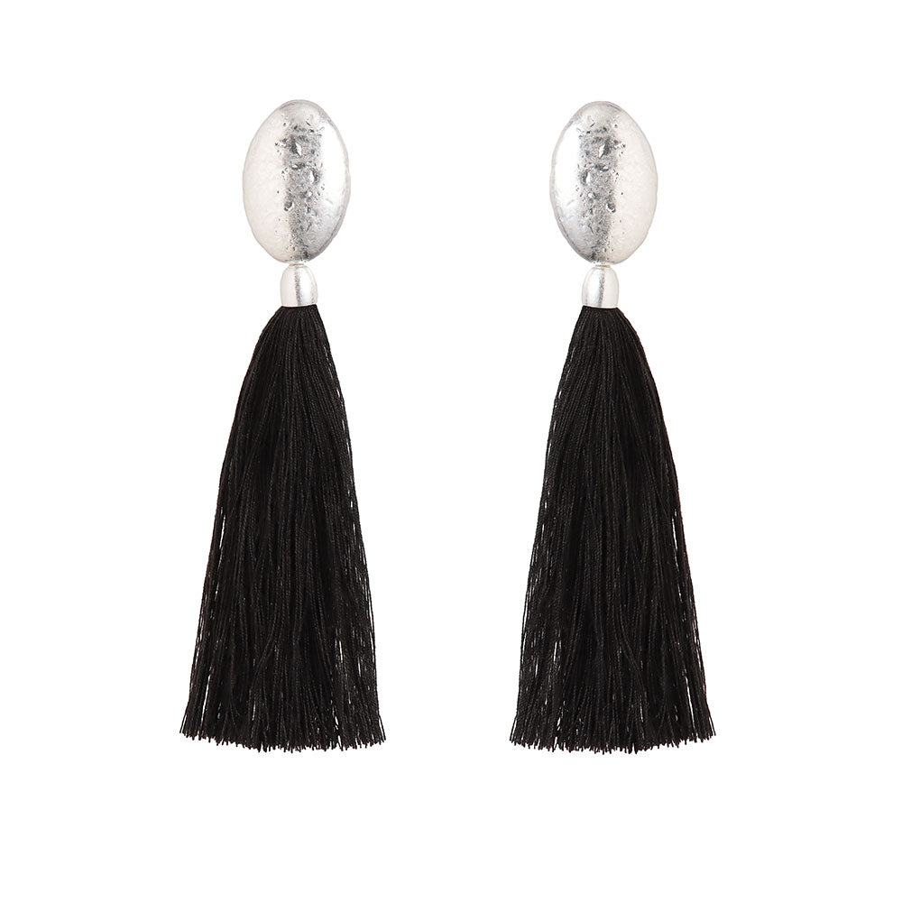 Long Tassel Drop Statement Earrings