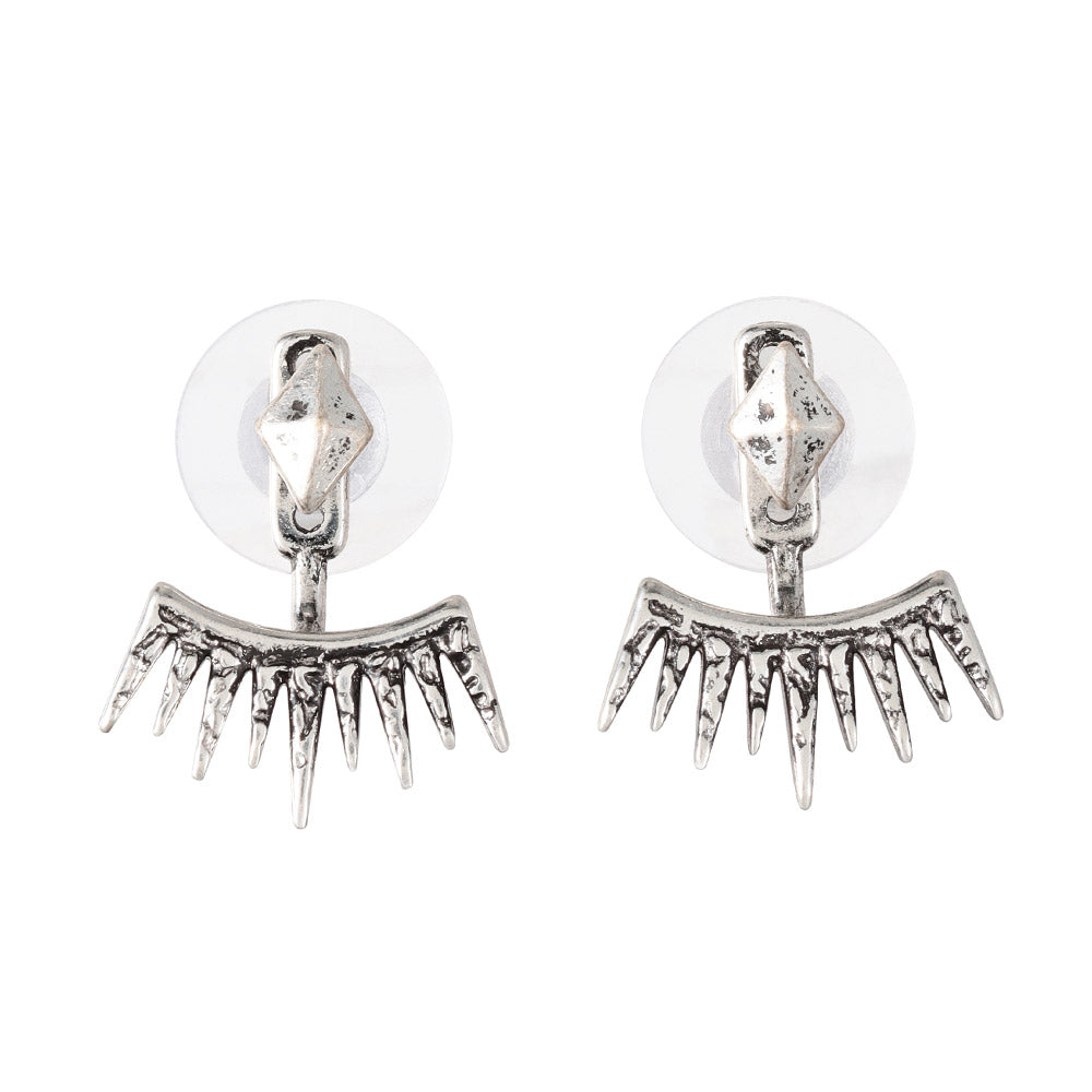 Short Fringe Front Back Earrings